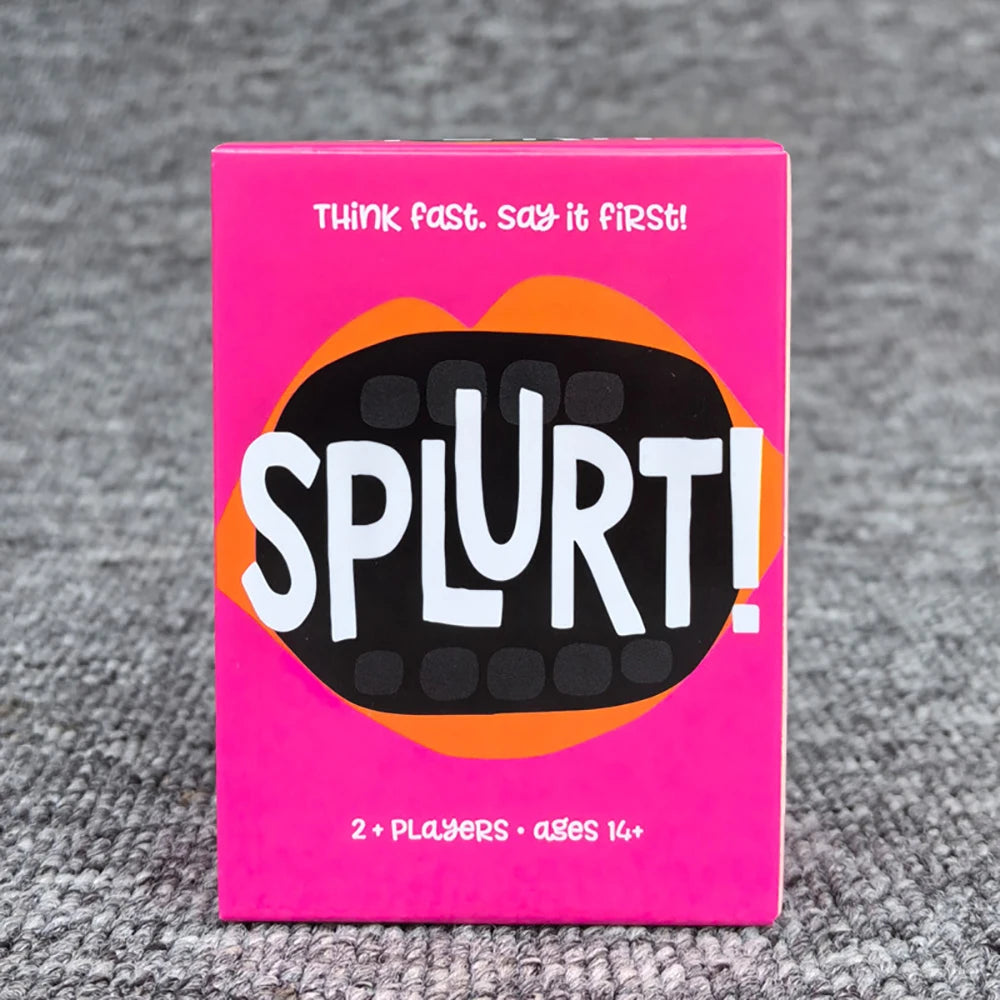 Splurt Quick Think Say It First Party Card Game Portable