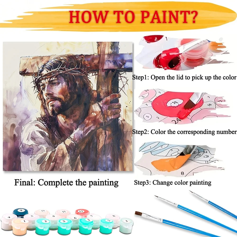 Religious Belief Paint By Numbers Kit For Adults Canvas
