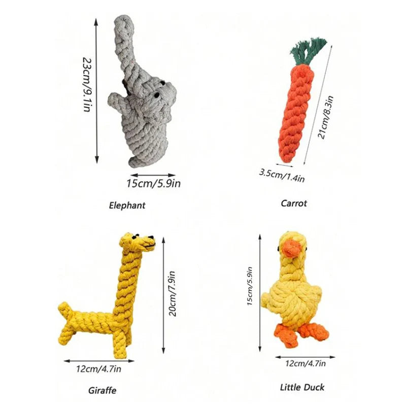 Handwoven Linen Rope Dog Toy Durable Knot Chew