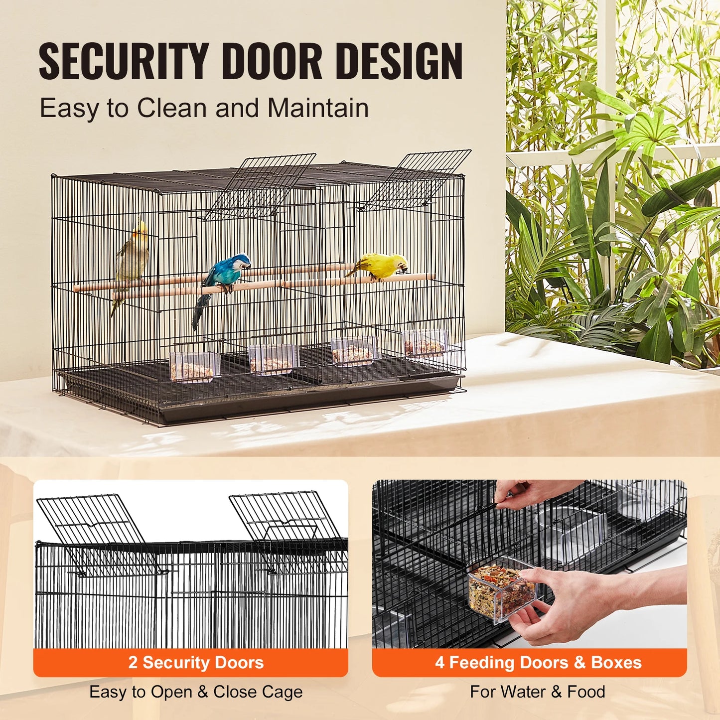SucceBuy Flight Bird Cage Stackable Divider For Small Birds
