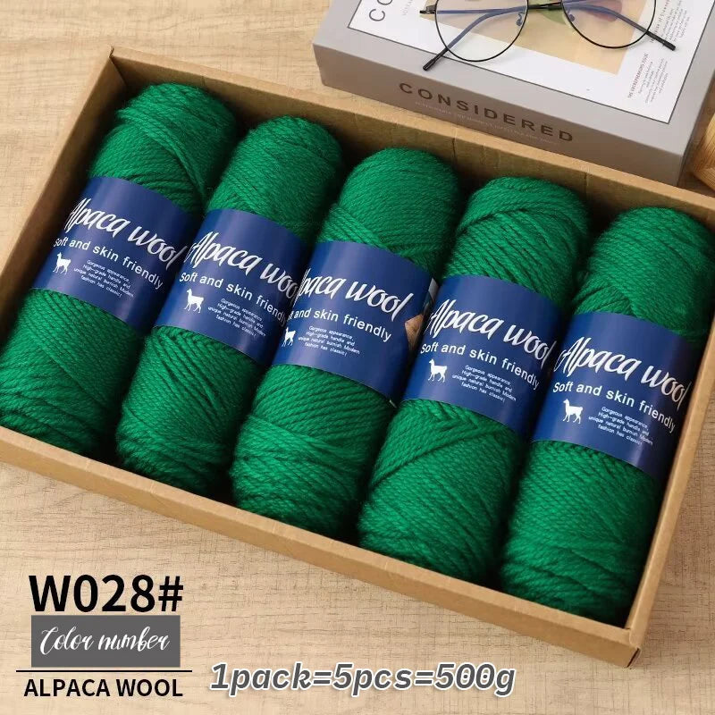 Sichuan Alpaca Wool Yarn Blended Ring Spun Hand Woven For Warm Garments And Accessories