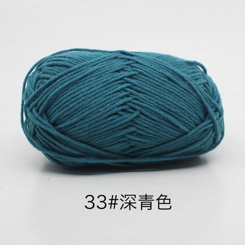 Milk Cotton 4 Ply Yarn For Crochet And Knitting Crafts