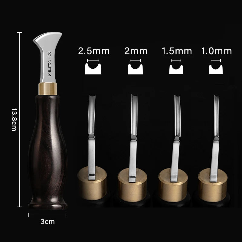 WUTA Professional Leather Edge Creaser Stainless Craft Tool