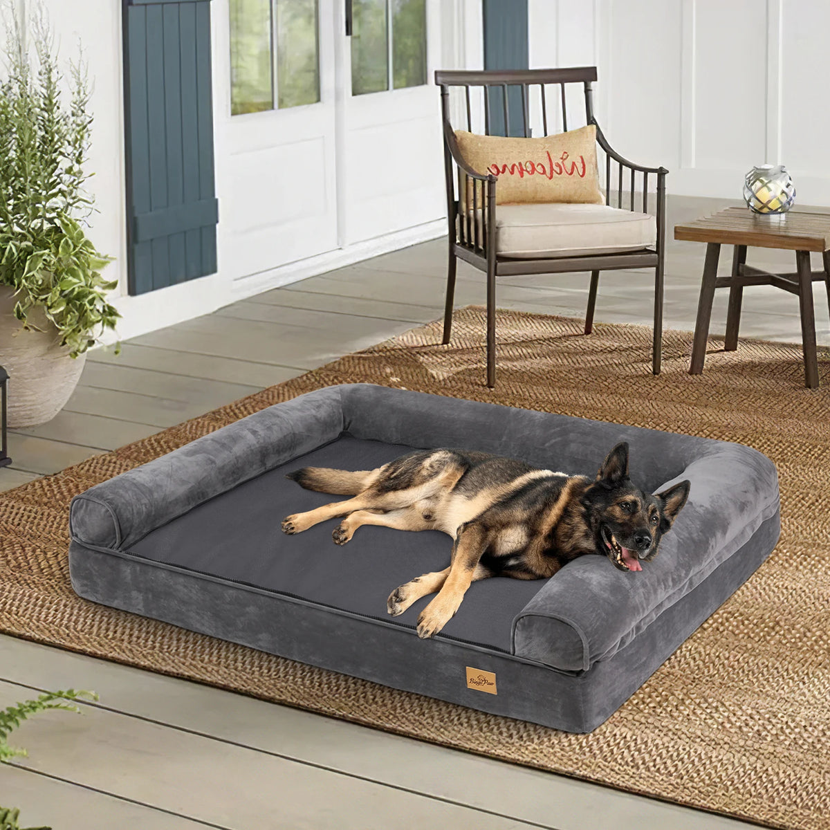 BINGOPAW Orthopedic Dog Bed With Sides Waterproof Washable Cover