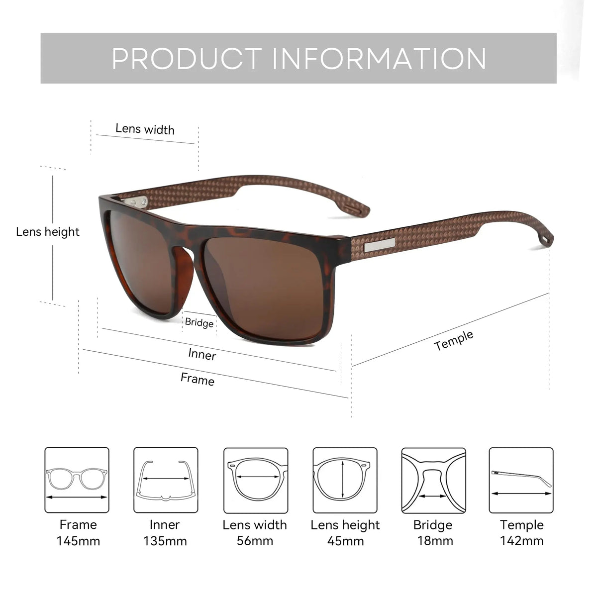 ZENOTTIC Round Polarized UV400 Vintage Unisex Prescription Sunglasses