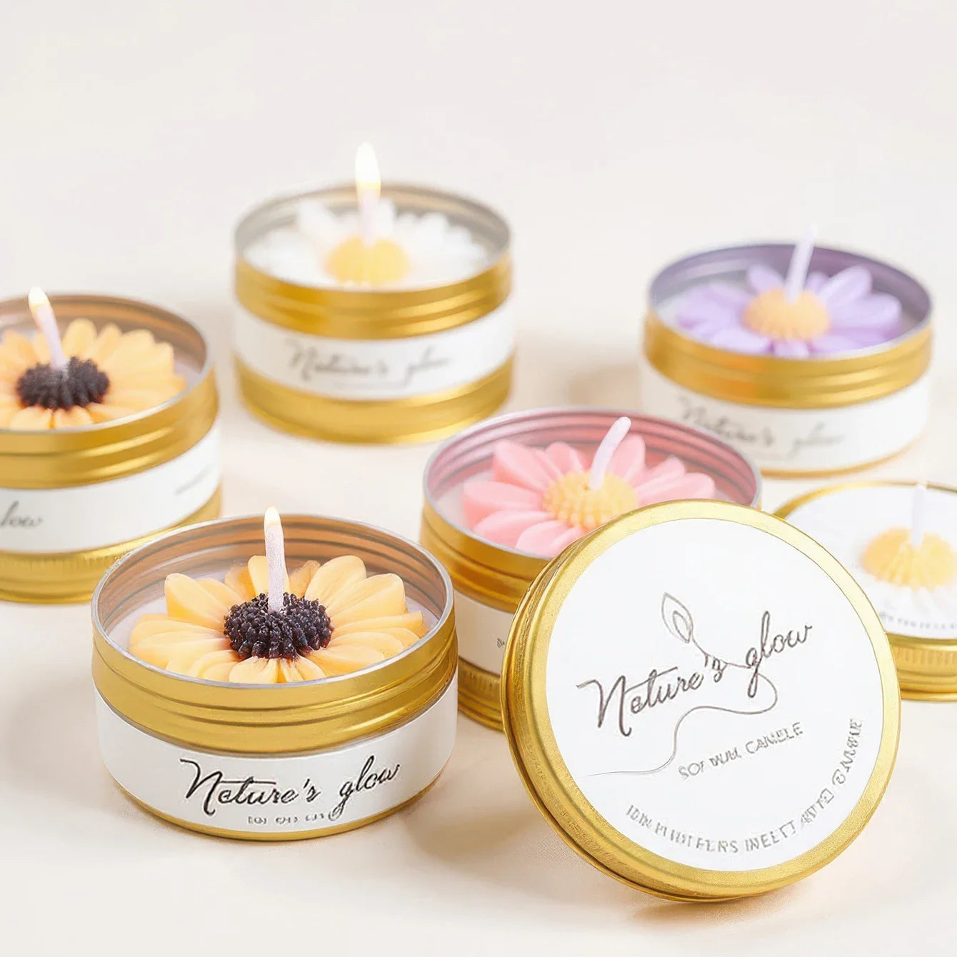 Chamomile Scented Soy Wax Candle Tin For Bedroom Decor