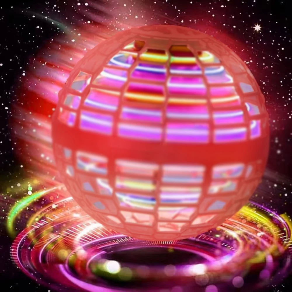 Flying Ball Hand Controlled Color LED Globe 360 Rotation Toy