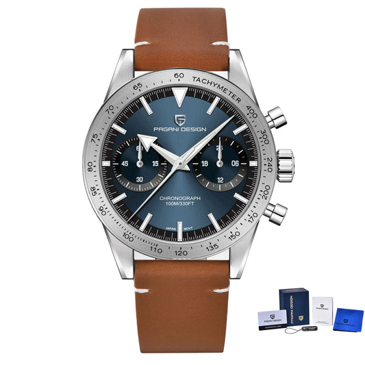 Pagani Design Retro Pilot Quartz Watch For Men Chronograph Waterproof