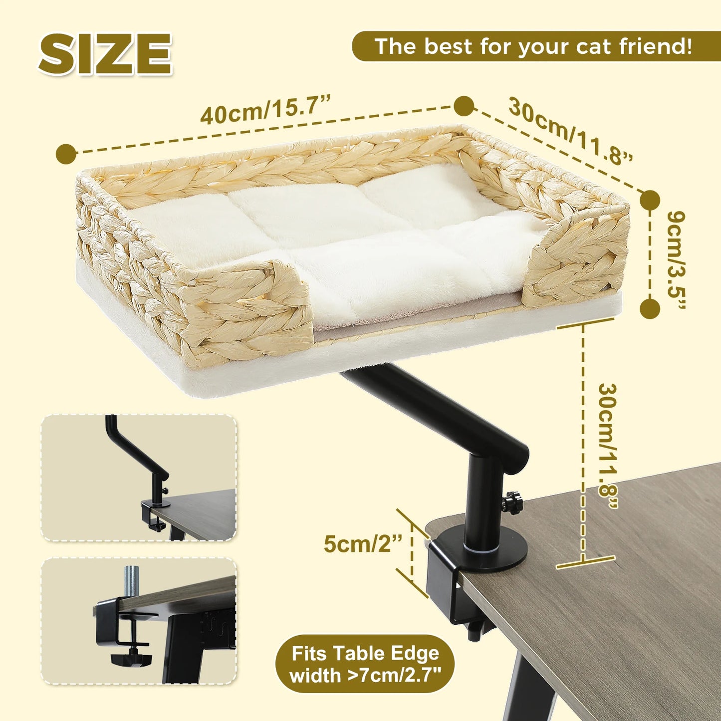 PAWZ Road Cat Desk Bed 360 Degree Rotatable Stand Cats