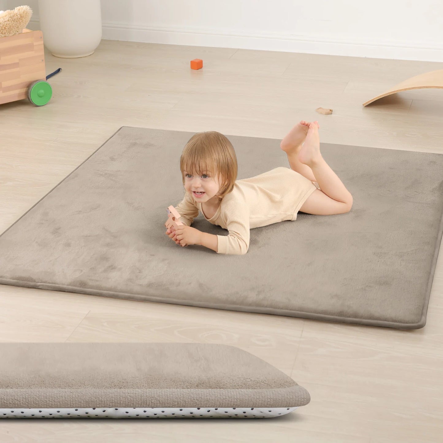 PaPaMat Non Slip Baby Play Mat Solid Carpet Living Room