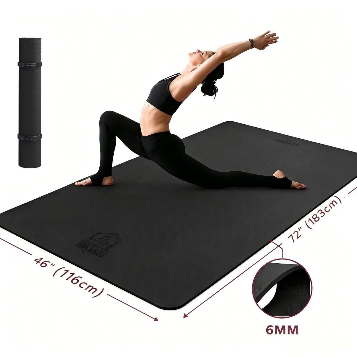 Hapbear Premium TPE Double Sided Non Slip Yoga Mat Bag