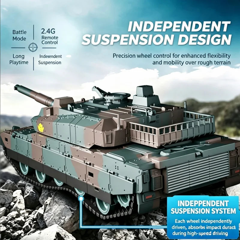 TONGLI Remote Control RC Tank Toy With Shooting Battle Mode