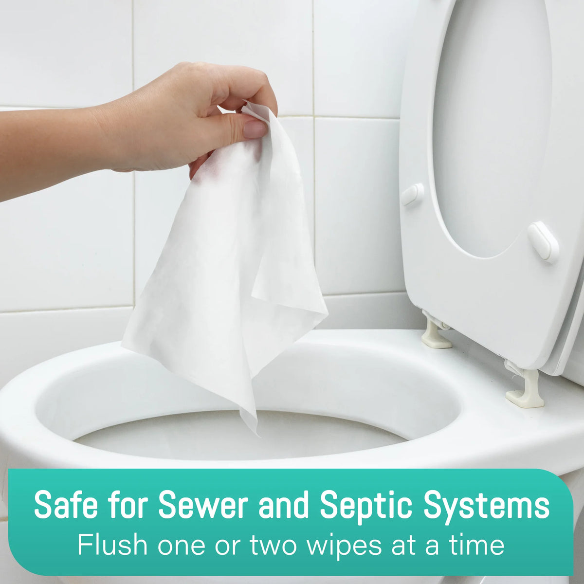 Flushable Septic Safe Plant Based Wet Wipes for Home Cleaning