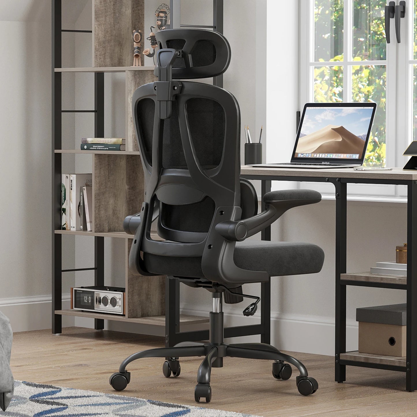 FARINI Ergonomic Office Chair With Headrest Lumbar Support High Back