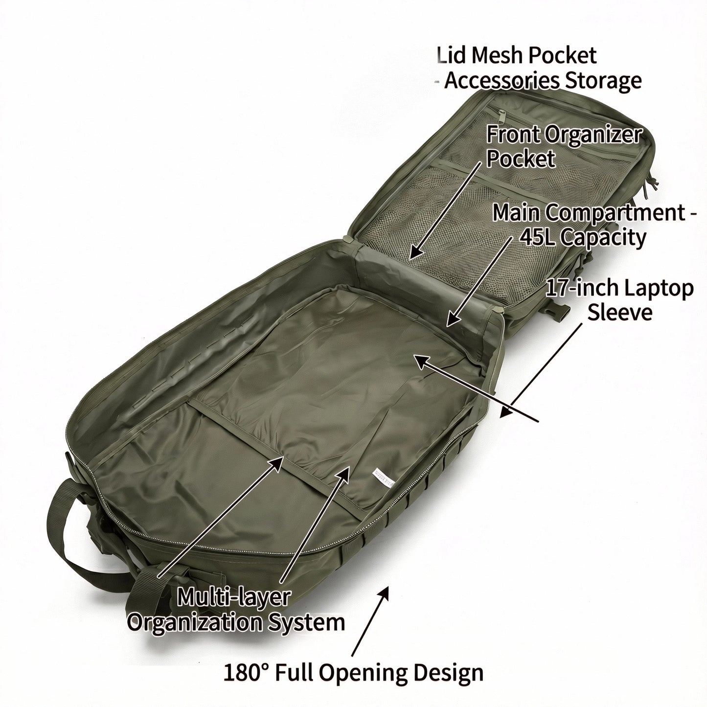ReFire Gear Tactical Molle Backpack For Outdoor Hiking And Camping