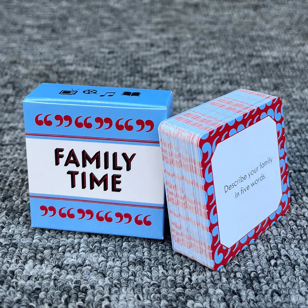 50 pcs /box English Family time Family Time card game party