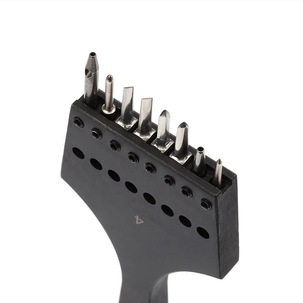 WUTA Leather Punch With Replaceable Pricking Iron Head Tool
