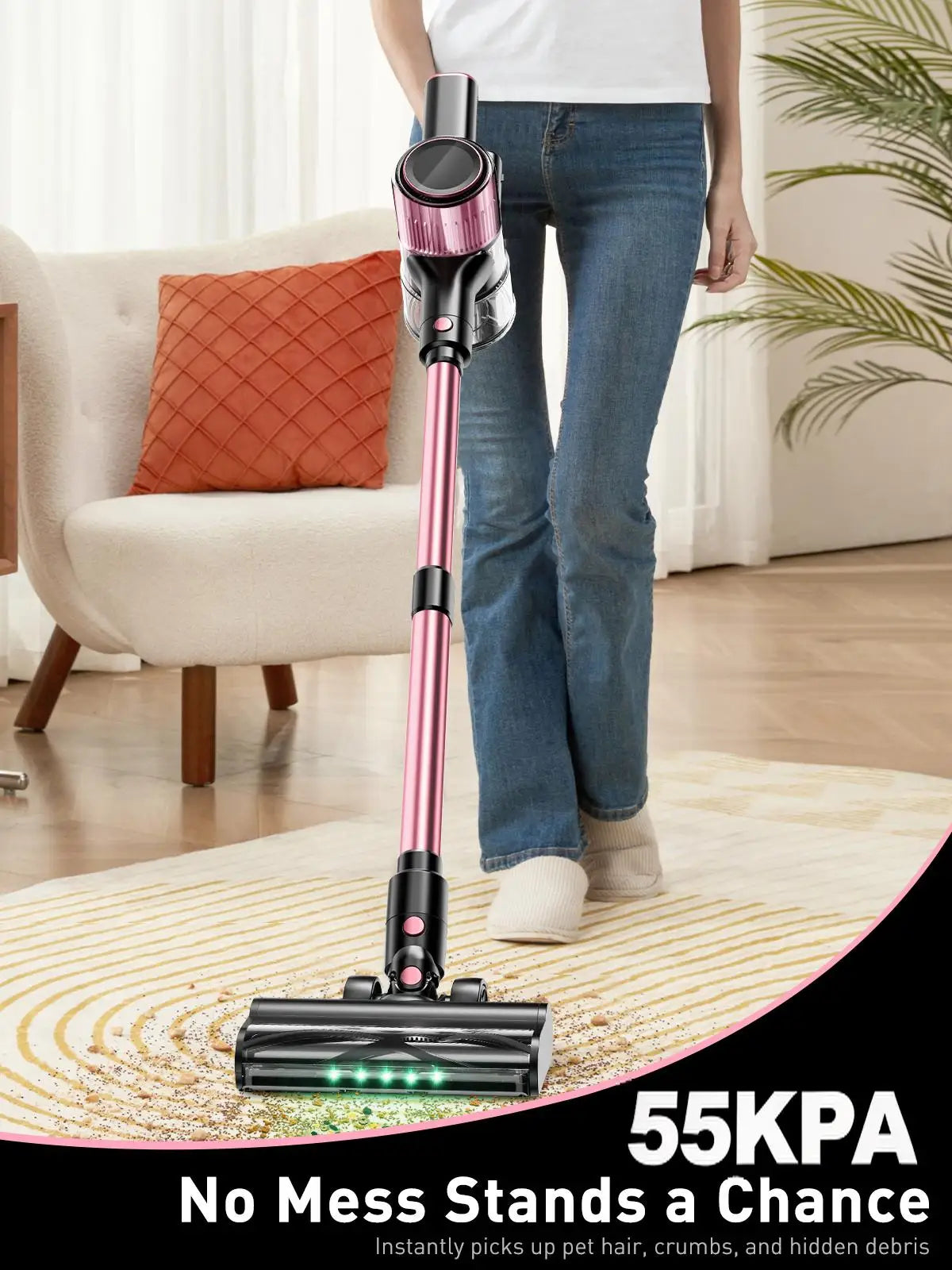 Suxiangvac Cordless Vacuum For Home Hard Floors And Pet Hair