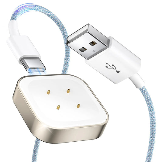 NEWDERY Braided USB C Charger Cable Pixel Watch 2 Fitbit