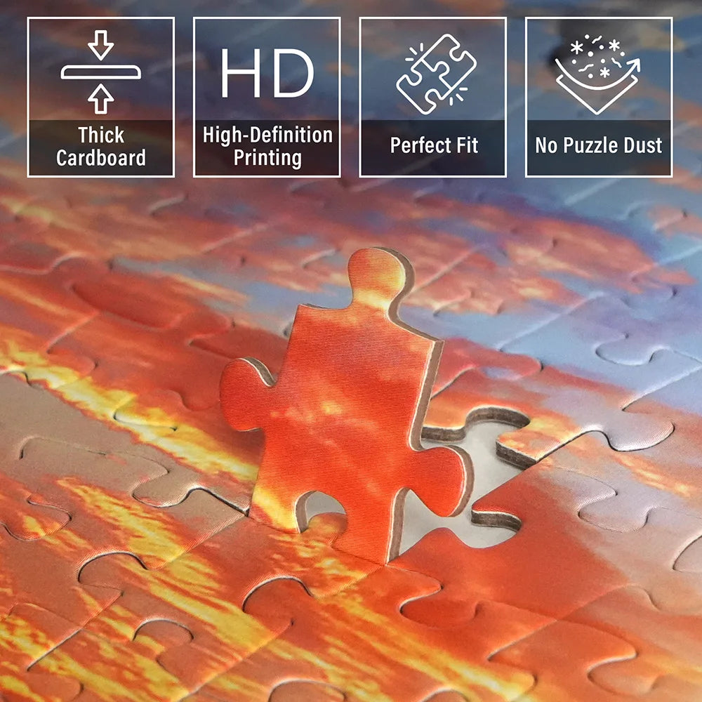 Sunset Lighthouse Jigsaw Puzzle For Adults And Family Night