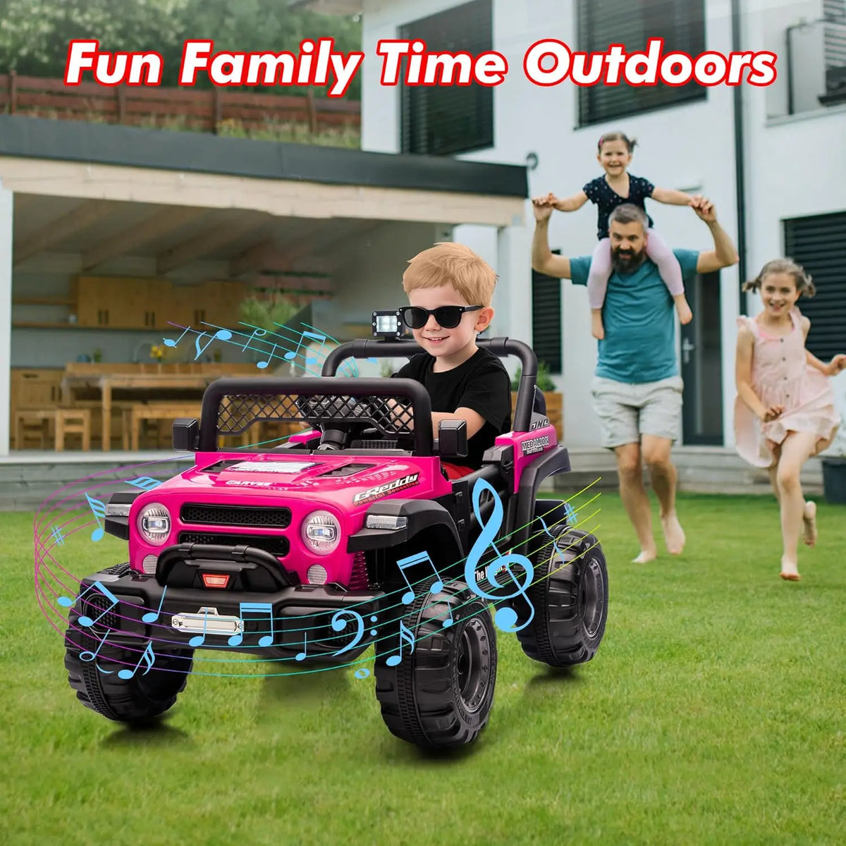 HiMISS 12V Kids Ride On Car Remote Control Music Lights