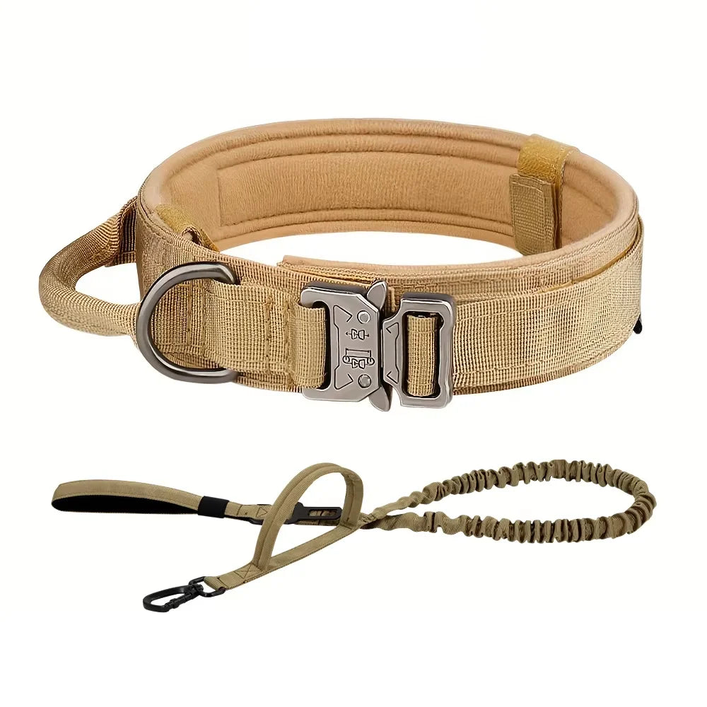PETRAVEL Adjustable Tactical Dog Training Collar and Leash Set
