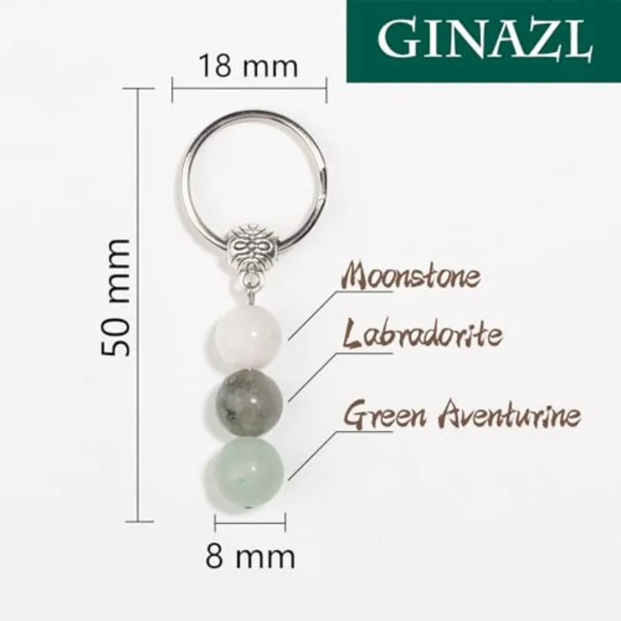 Natural Apatite Crystal Keychain Gift for Coworker Women