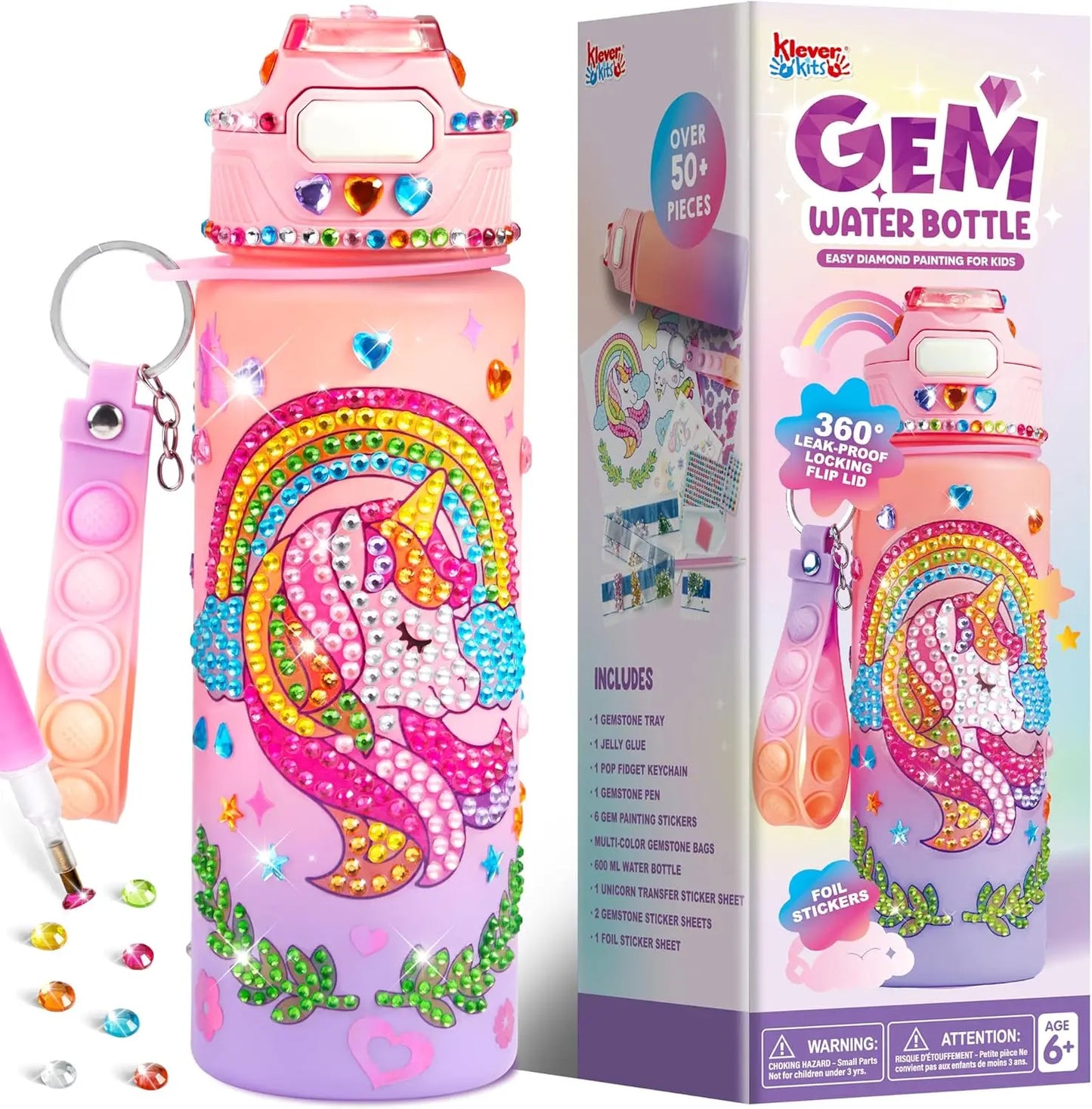 Joyfy Decorate Your Own Water Bottle Kit Mermaid Theme Diamond Painting Crafts For Girls