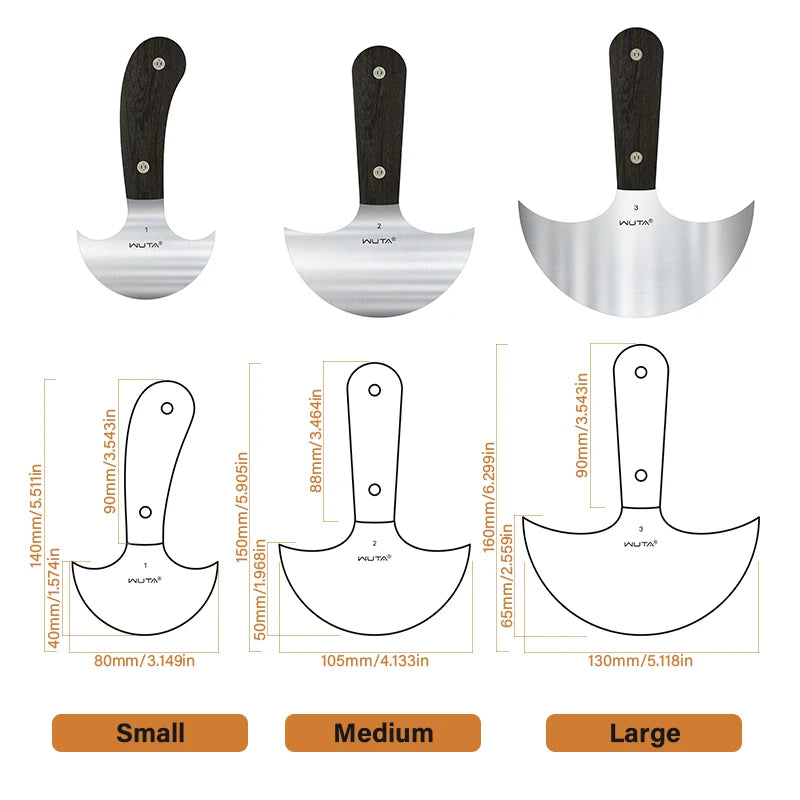 WUTA Professional Round Head Leather Skiving and Cutting Knife