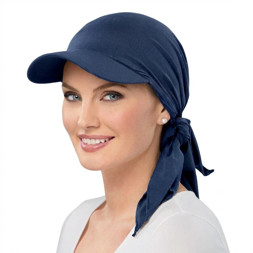 Women Turban Sun Hat With Brim Outdoor Casual Cap Style