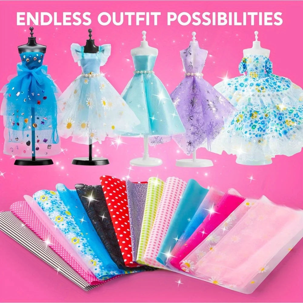 Joyfy Fashion Design Craft Kit 400 Pieces 3 Mannequins Girls