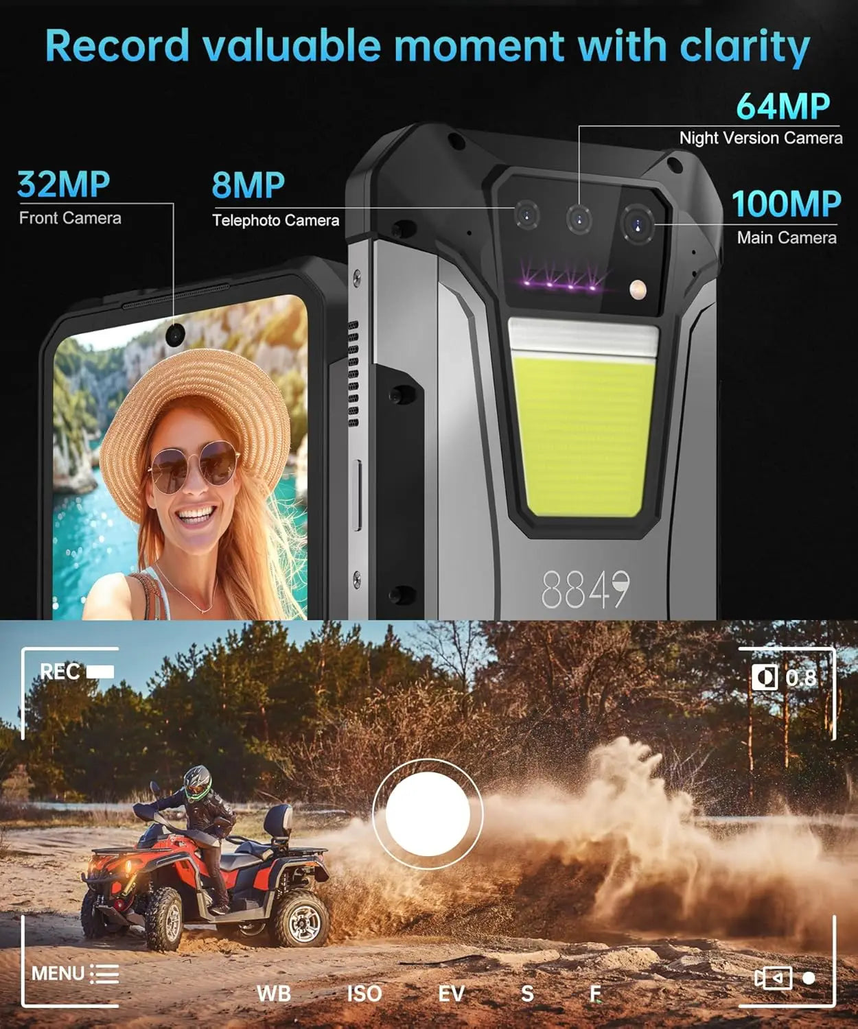 8849 Tank 2 Pro Rugged Smartphone With Projector IP68