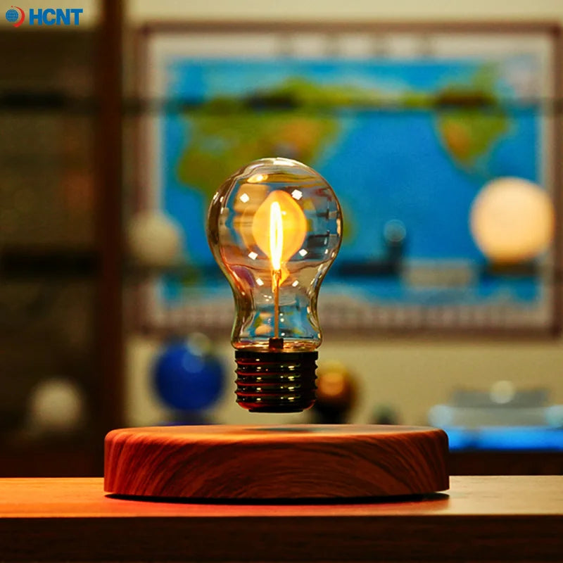 HCNT Levitating Bulb Lamp Magnetic Floating Desk Night Light Rotating
