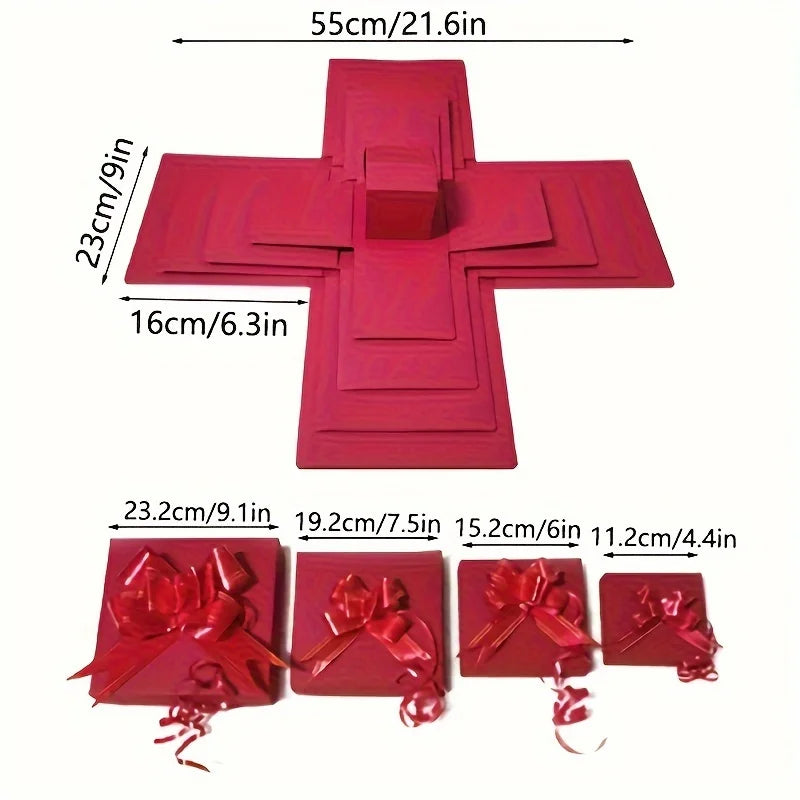 NONECN Explosive Surprise Gift Box Set With Lid Birthdays