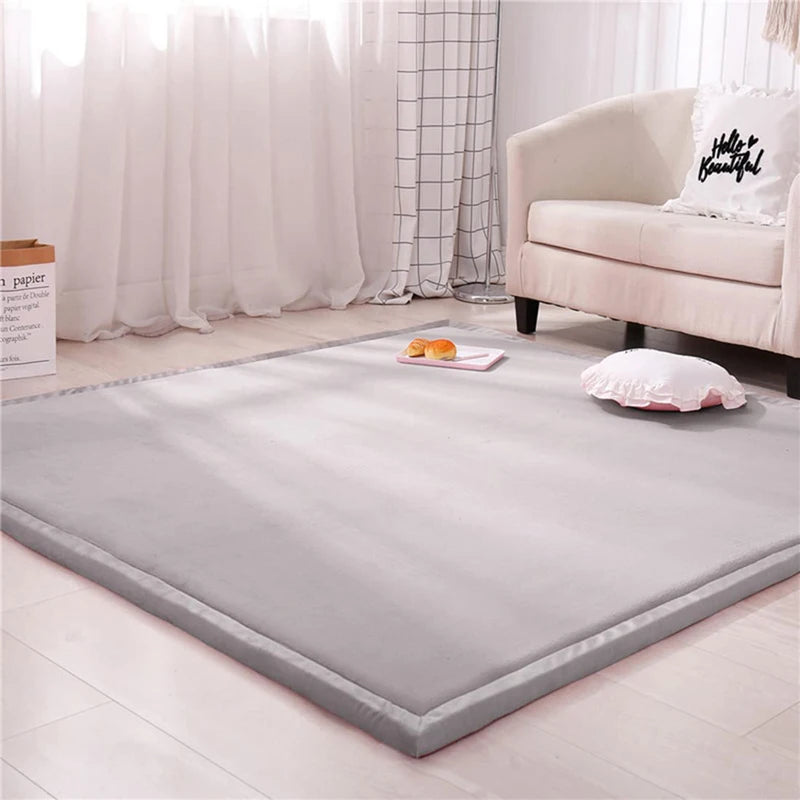 Japanese Tatami Rug Coral Velvet Baby Play Mat For Kids