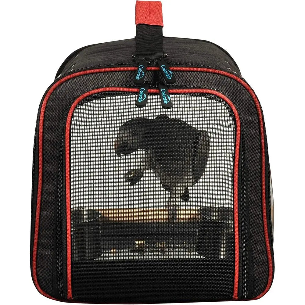 Lightweight Bird Travel Cage With Parrot Feeder Cups And Perch