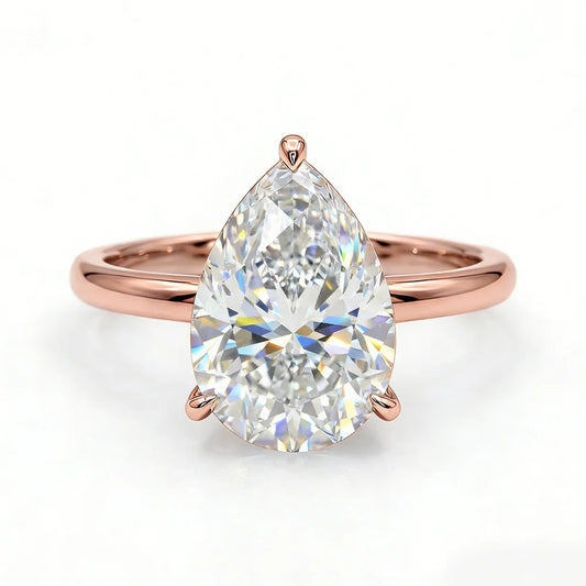 Cosya Moissanite S925 Waterdrop Ring D VVS1 Wedding Band