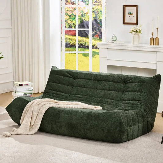 Giant Memory Foam Bean Bag Chair With Filler Faux Fur