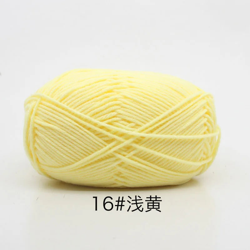 Milk Cotton 4 Ply Yarn For Crochet And Knitting Crafts
