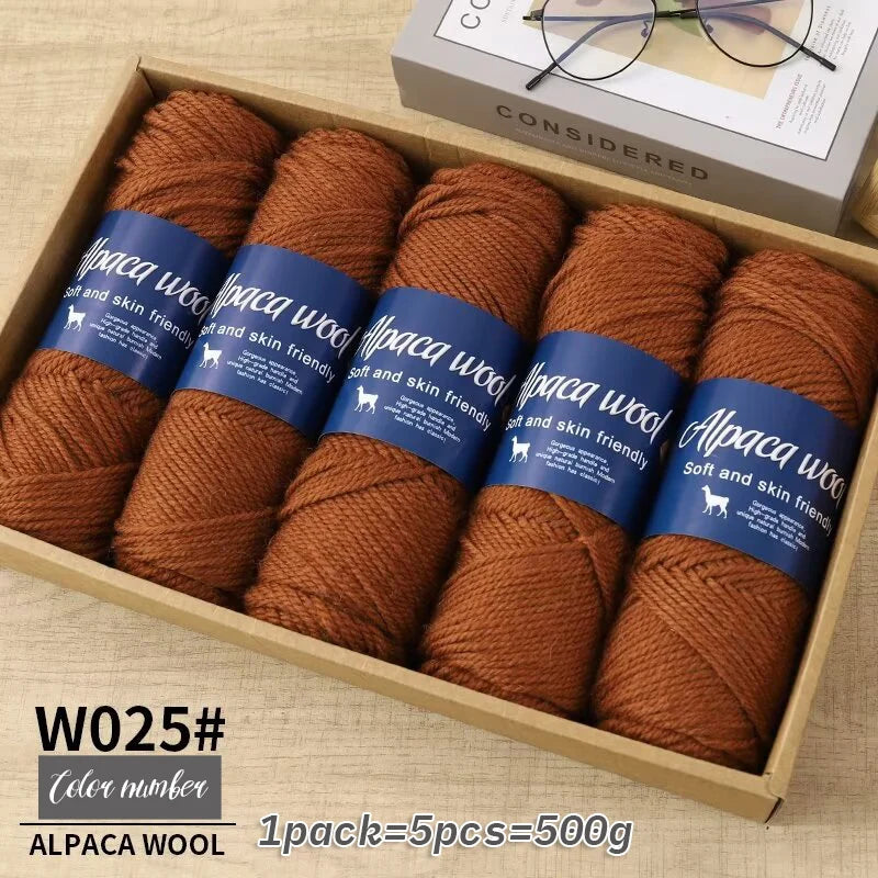 Sichuan Alpaca Wool Yarn Blended Ring Spun Hand Woven For Warm Garments And Accessories
