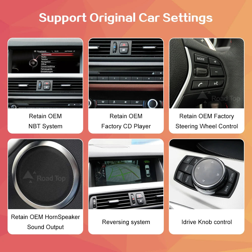 Road Top Wireless CarPlay Android Auto Receiver For BMW F10F11