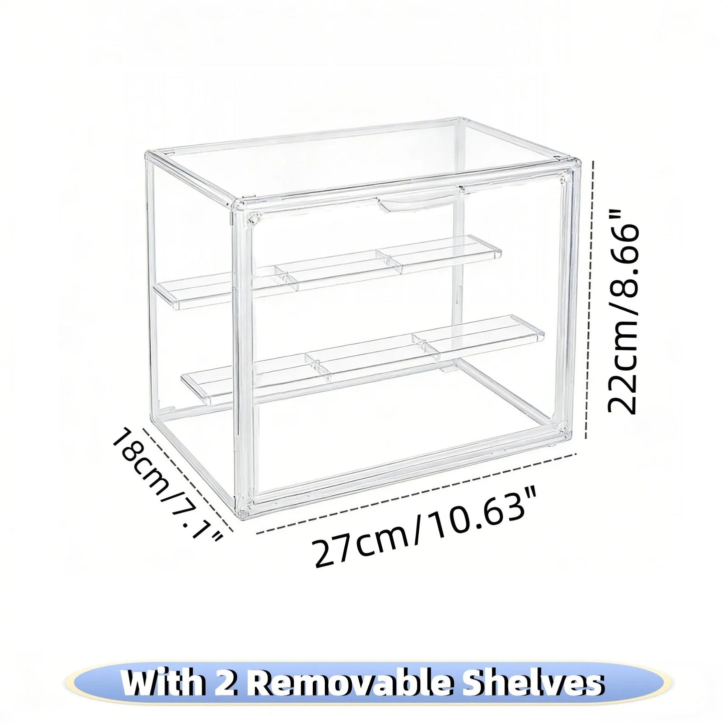 Acrylic Display Box Clear Stackable Storage Case For Collectibles And Makeup