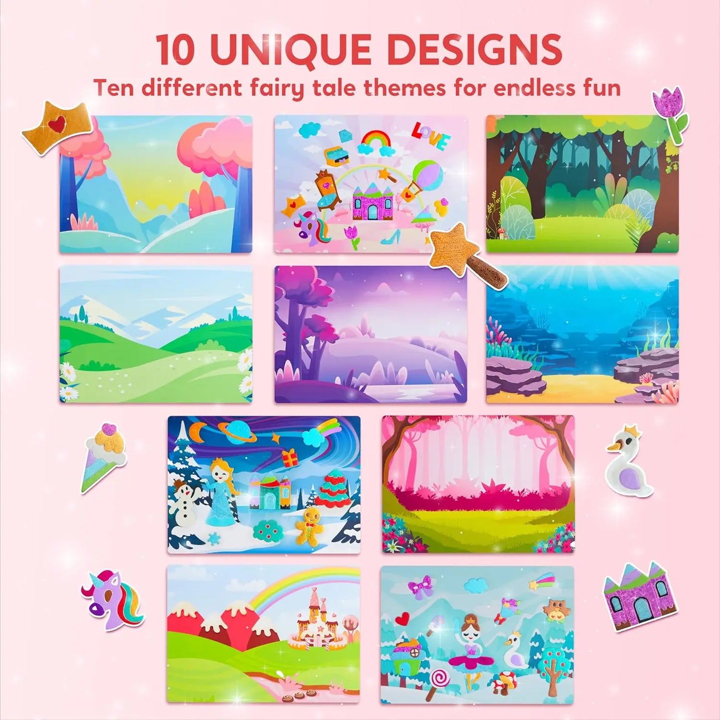 Joyfy Foil Art Kit Mess Free Coloring For Kids Travel