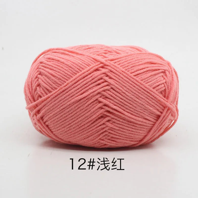 Milk Cotton 4 Ply Yarn For Crochet And Knitting Crafts