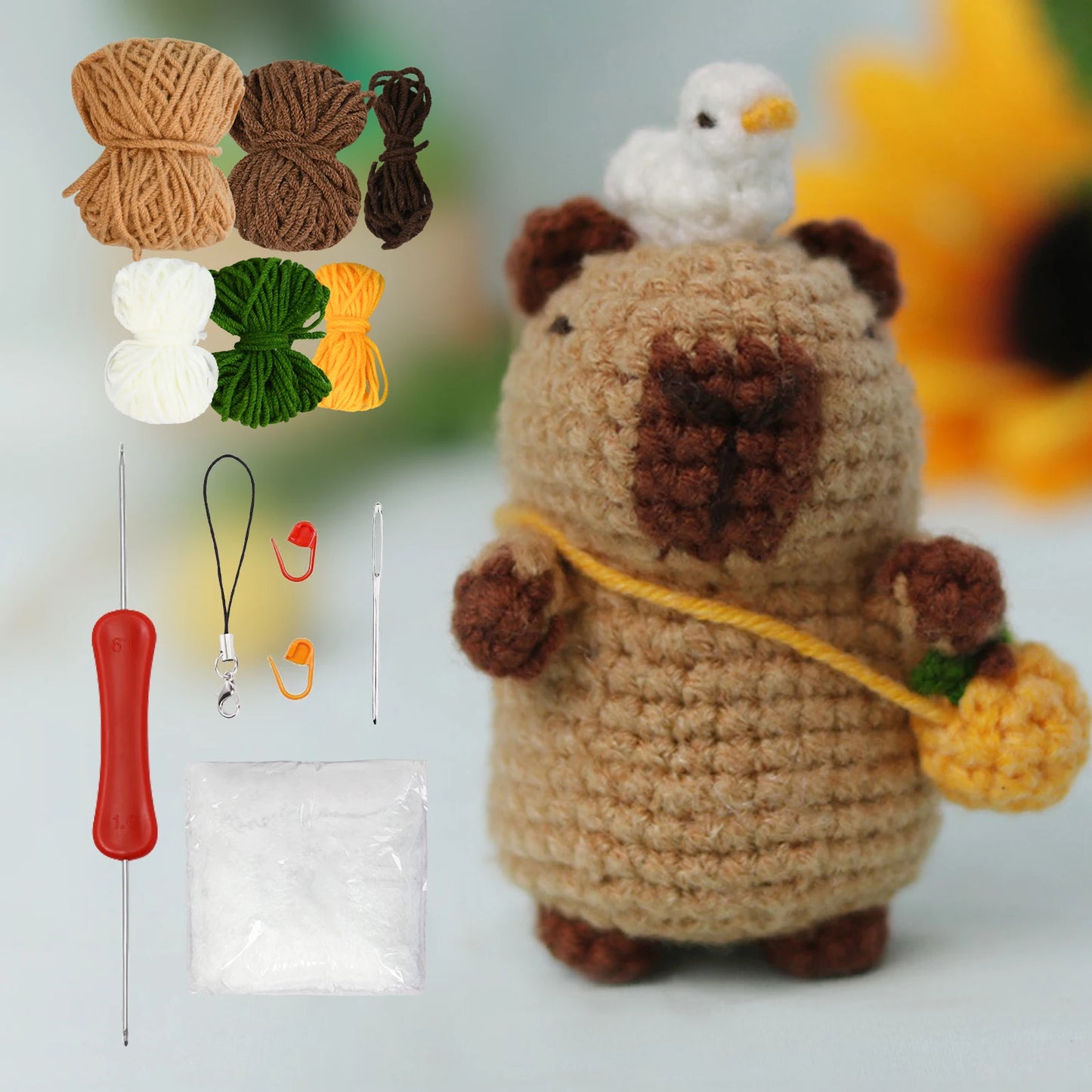 Capybara And Turtle Crochet Kit Beginner Friendly Animal Craft Set
