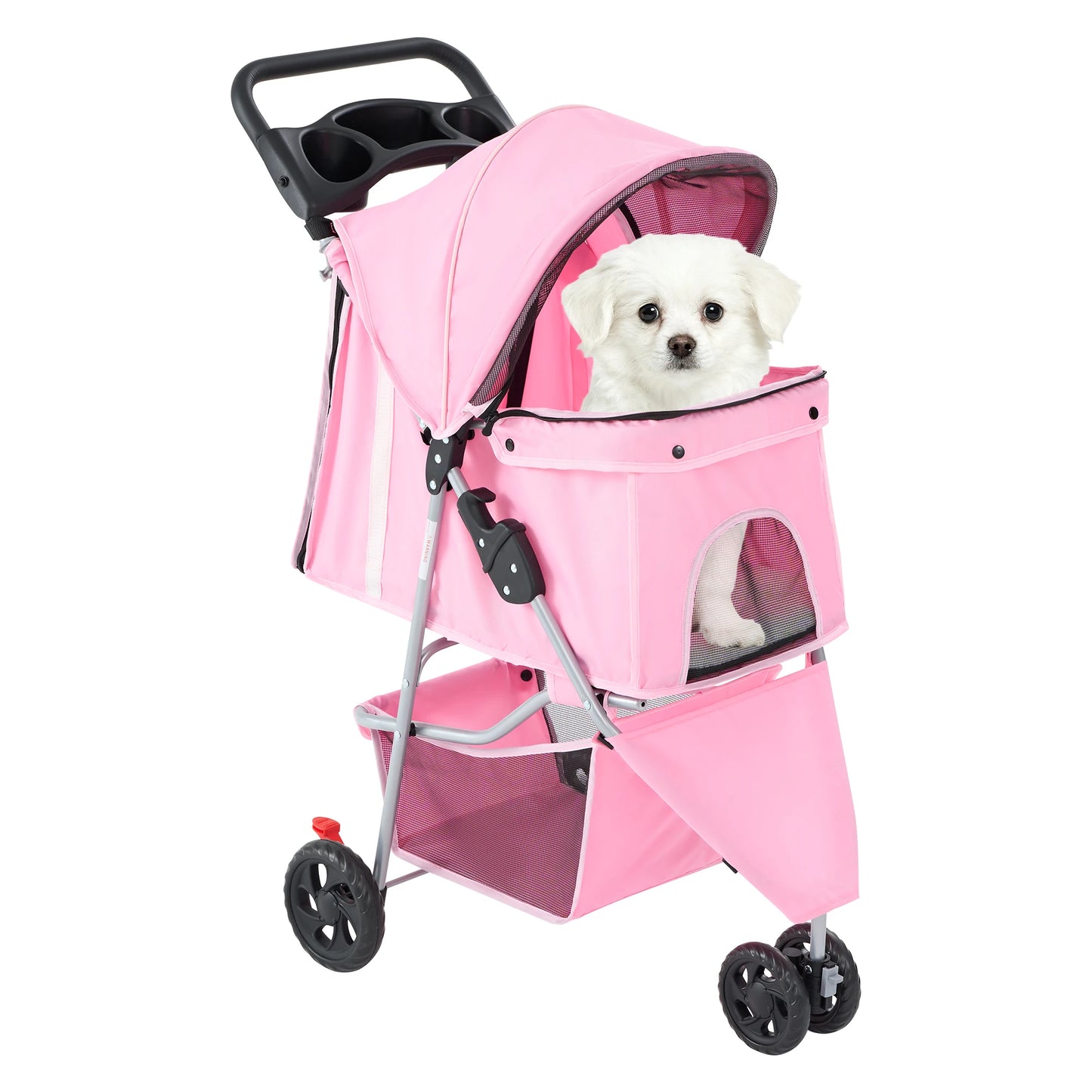 JHK Foldable Pet Stroller Three Wheel For Small Dogs Cats