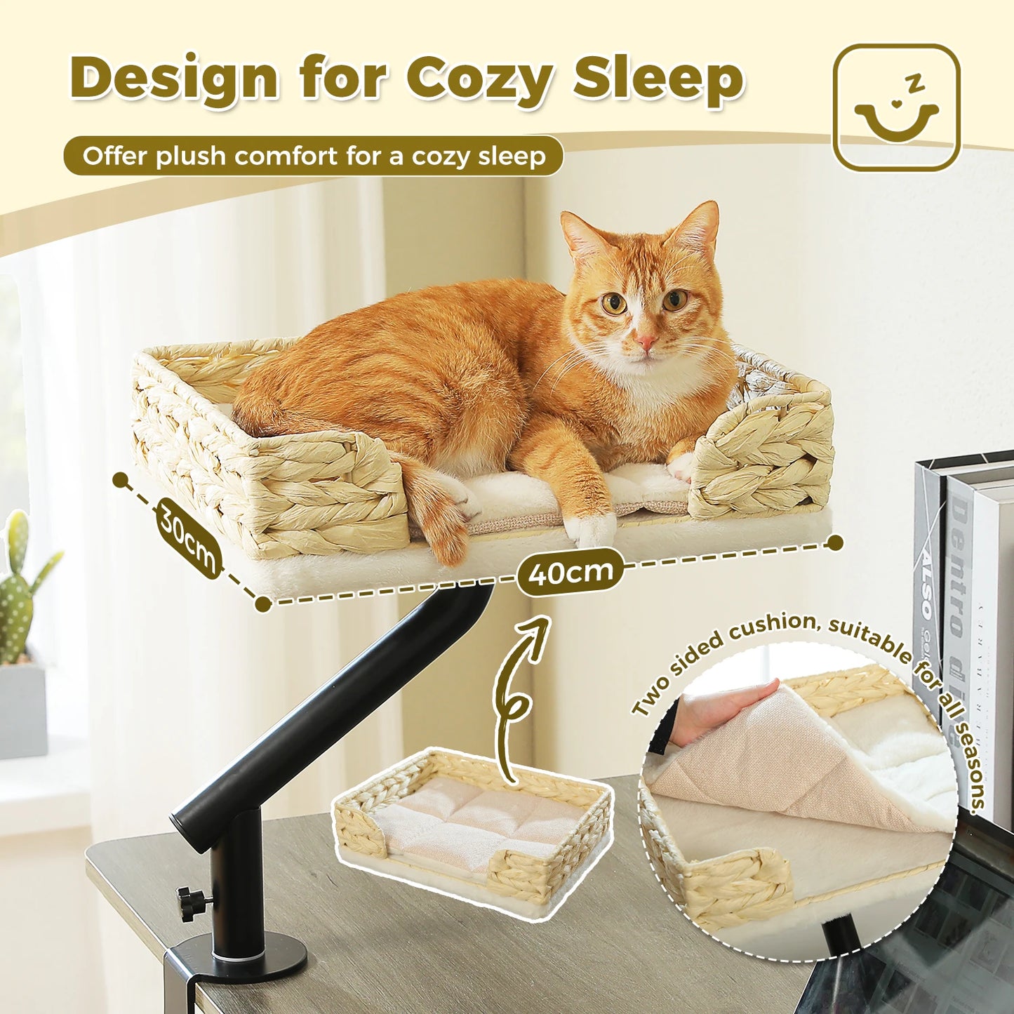 PAWZ Road Cat Desk Bed 360 Degree Rotatable Stand Cats