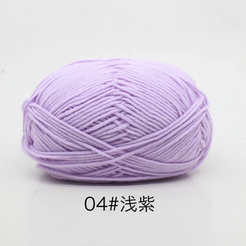 Milk Cotton 4 Ply Yarn For Crochet And Knitting Crafts