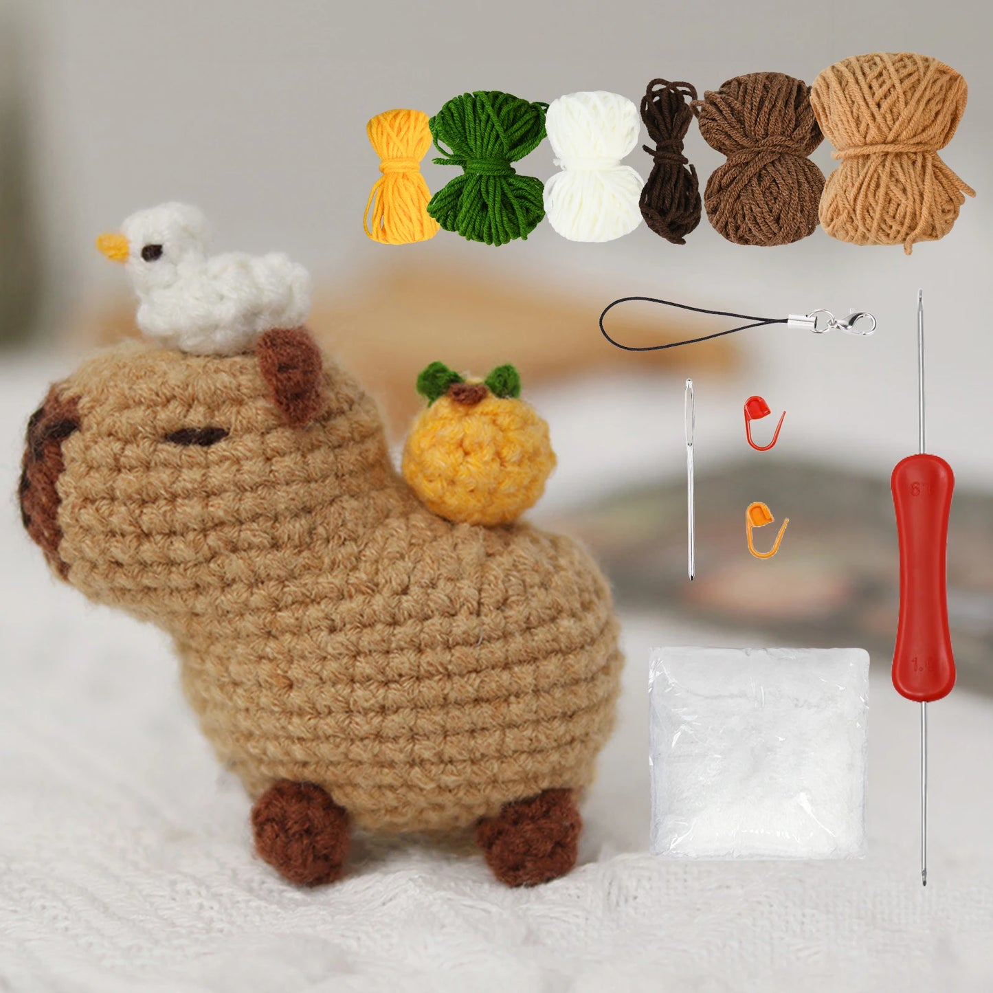 Capybara And Turtle Crochet Kit Beginner Friendly Animal Craft Set