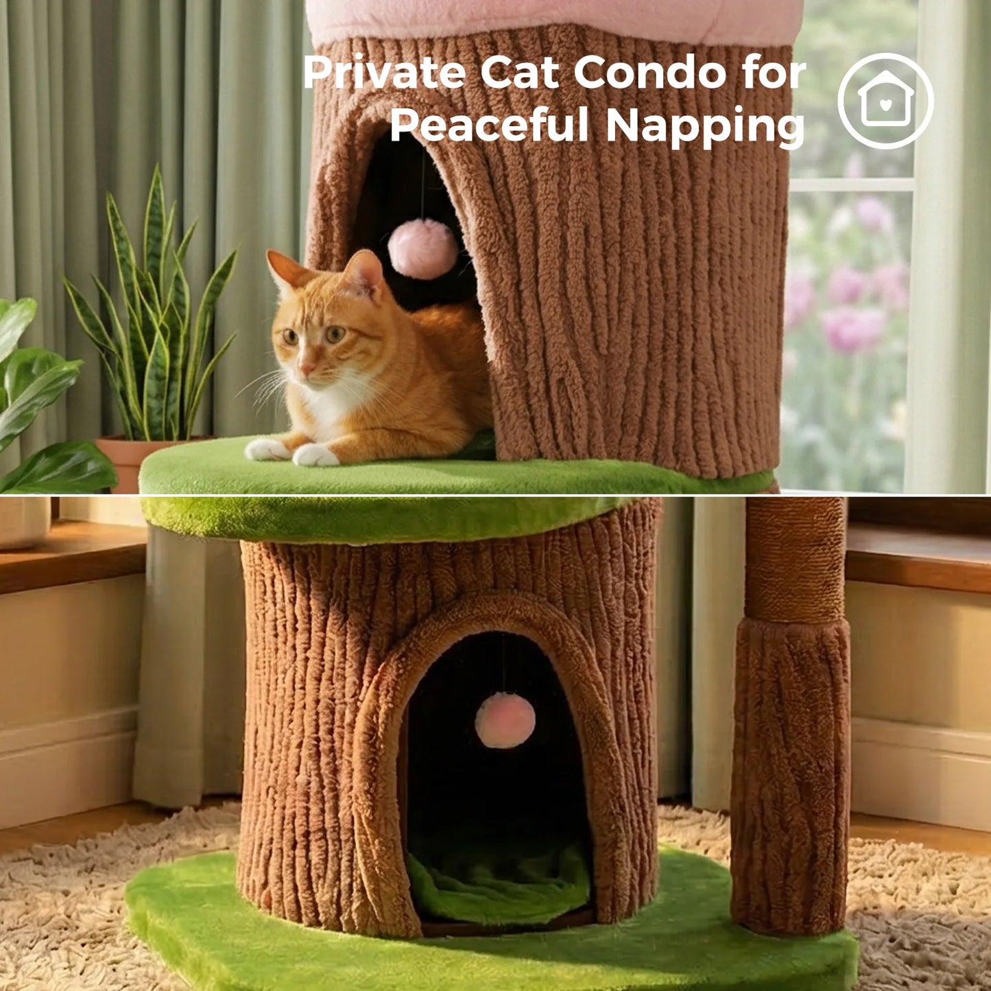 PAWZ Road Cat Tree Tower With Four Condos Scratching Posts